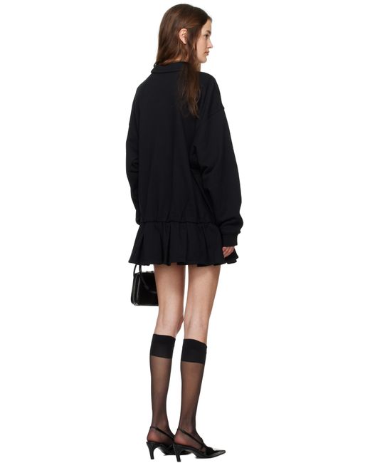 Robe Courte Décontractée Noire À Col Classique ShuShu/Tong en coloris Black