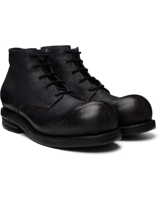 A Diciannoveventitre Black Horse T06 Round Toe Ankle Boots for men