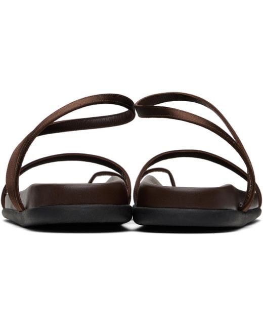 Ancient Greek Sandals ブラウン Eleftheria フットベッド サンダル Black