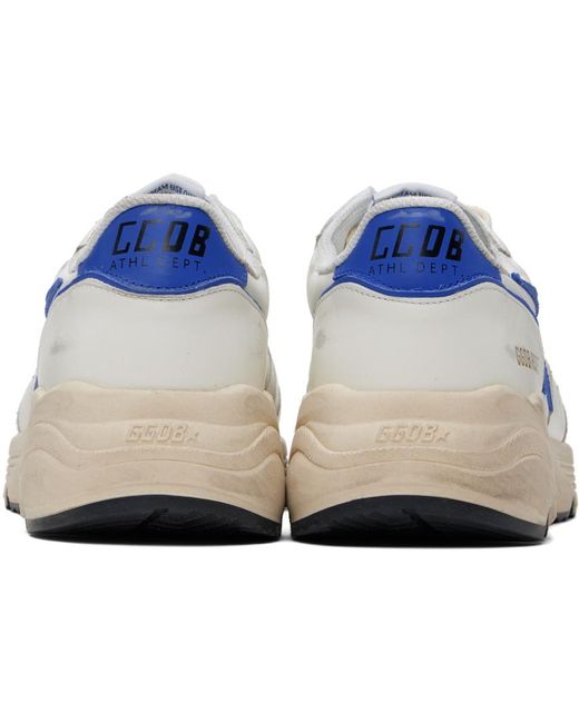 Golden Goose Deluxe Brand Black White & Blue Running Sole Sneakers for men