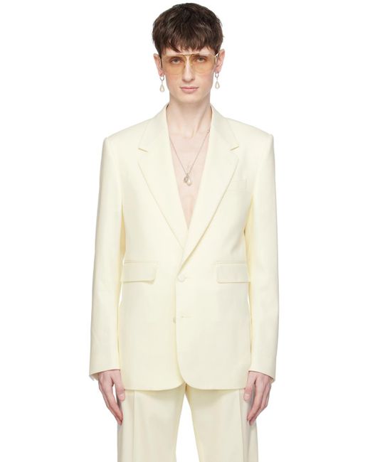 Dolce & Gabbana Natural Dolce&gabbana Off-white Single-breasted Blazer for men