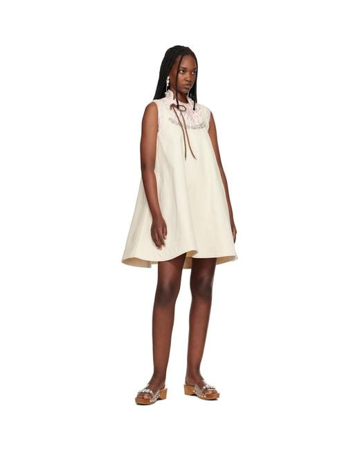 Simone Rocha Black A-Line Minidress