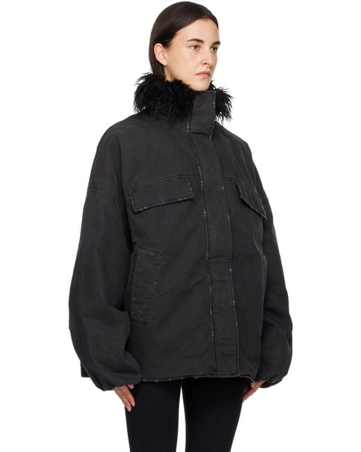 Acne Black Coated Jacket
