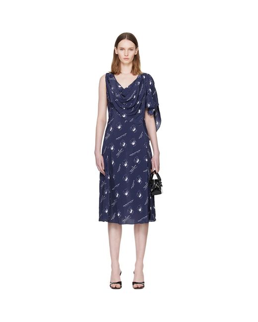Sandy Liang Blue Sonata Midi Dress