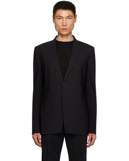 メンズ Rick Owens ペーパー テーラードジャケット Black