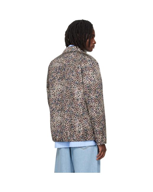 Dries Van Noten Blue Floral Jacket for men