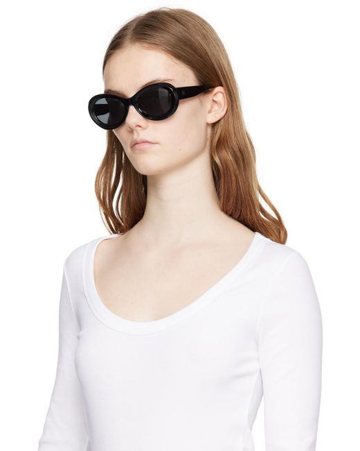 Totême  Black 'the Ovals' Sunglasses