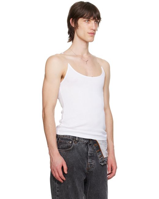 Y. Project White Invisible Strap Tank Top for men