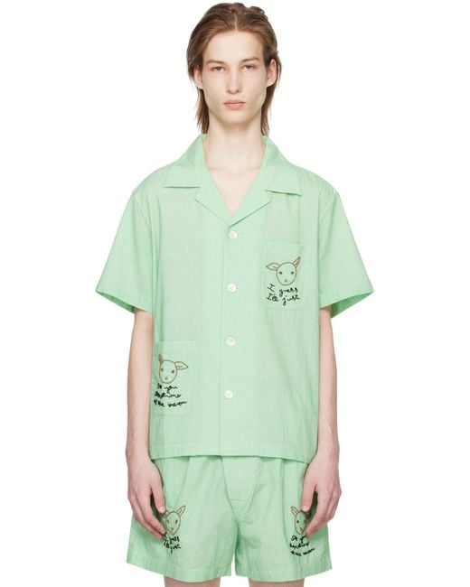 Bode Green 'see You At The Barn' Shirt for men