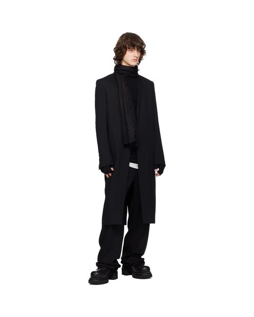 Rick Owens Black Temple Ginny Scarf for men