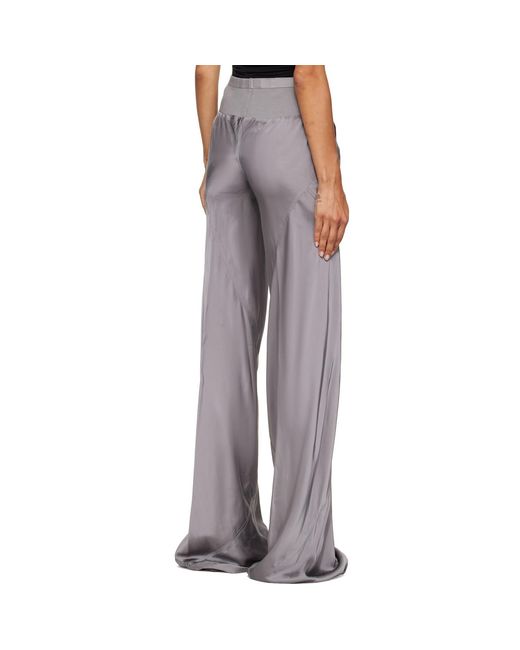 Rick Owens Gray Tower Bias Trousers