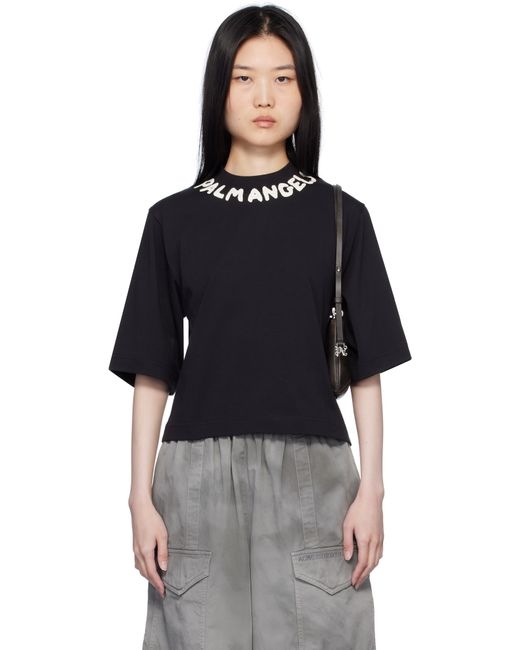 Palm Angels Black Logo Cropped T-Shirt