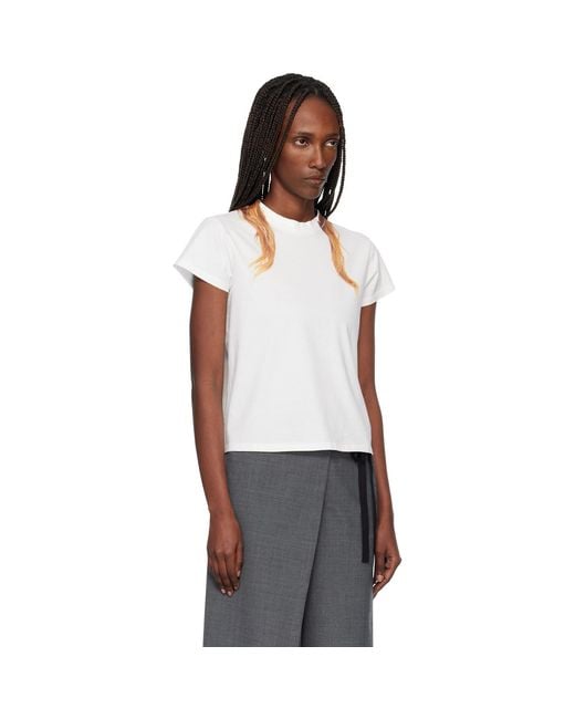 MM6 by Maison Margiela Black Off- Cotton Jersey T-shirt