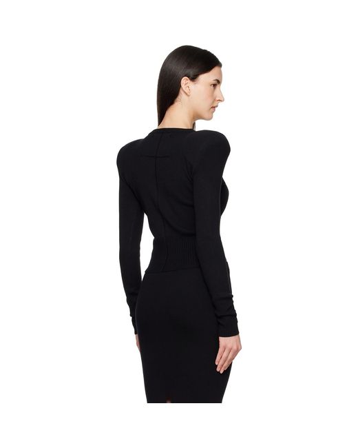 MATIERES FECALES Black Vendome Knit Cardigan