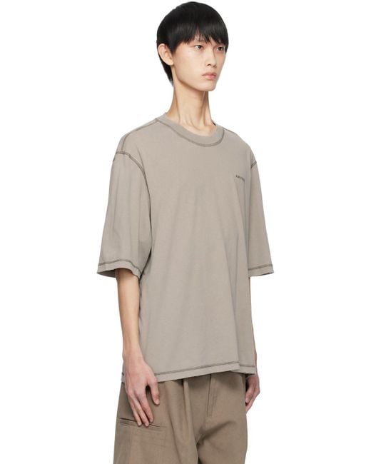 T-shirt gris à effet délavé AMI pour homme en coloris Multicolor