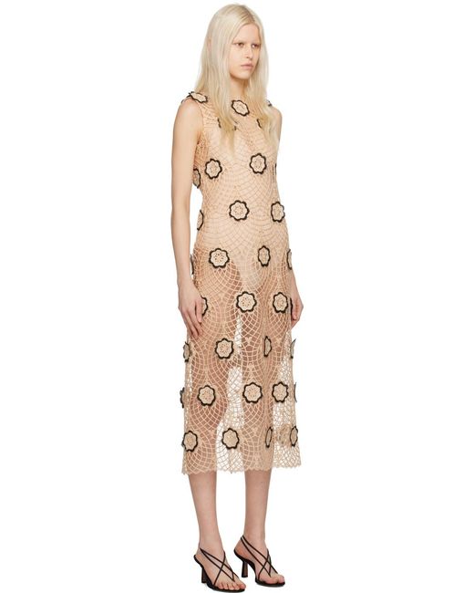 Robe Midi Zelle Et Noir Beaufille en coloris Black