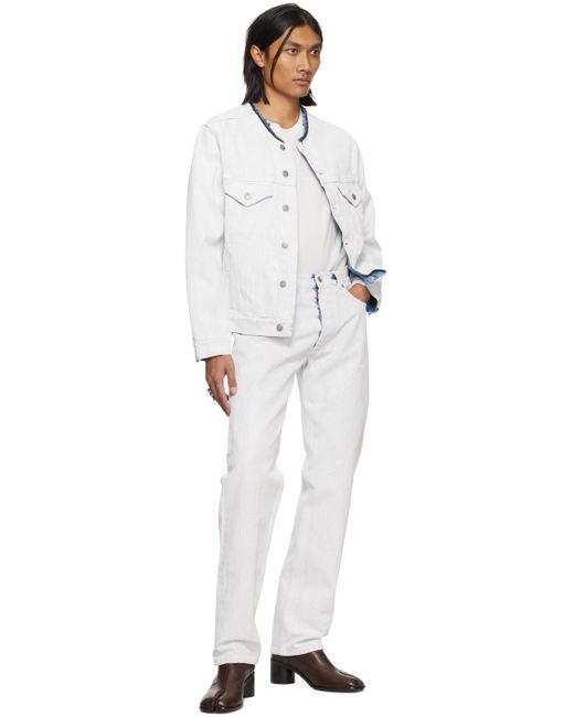 Jean blanc à cinq poches Maison Margiela pour homme en coloris White