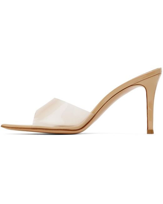 Gianvito Rossi ベージュ Elle 85 ヒールサンダル Black