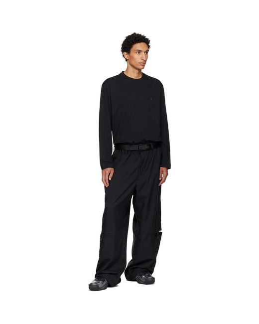 Y-3 Black Logo Long Sleeve T-Shirt for men