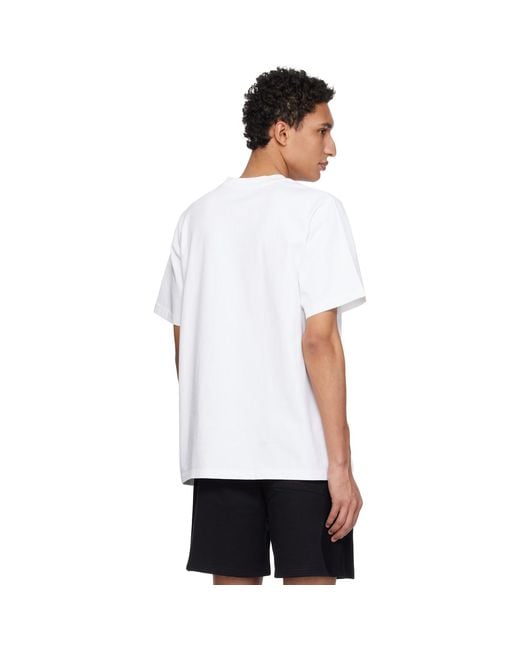 Casablanca White Radiating Logo Classic T-Shirt for men