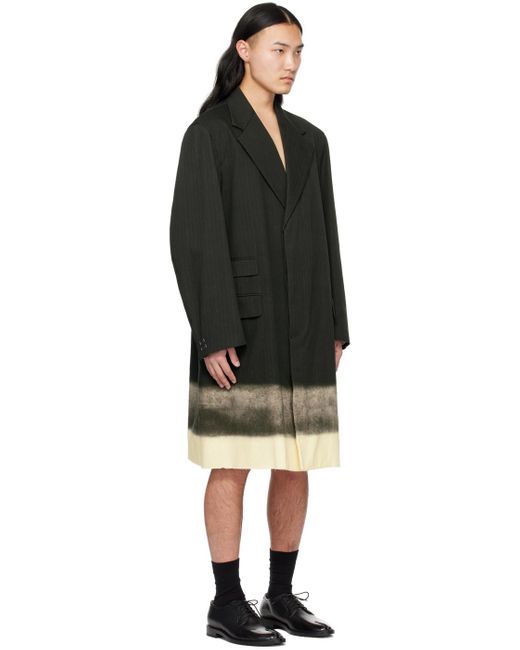 メンズ Maison Margiela トロンプルイユ コート Black