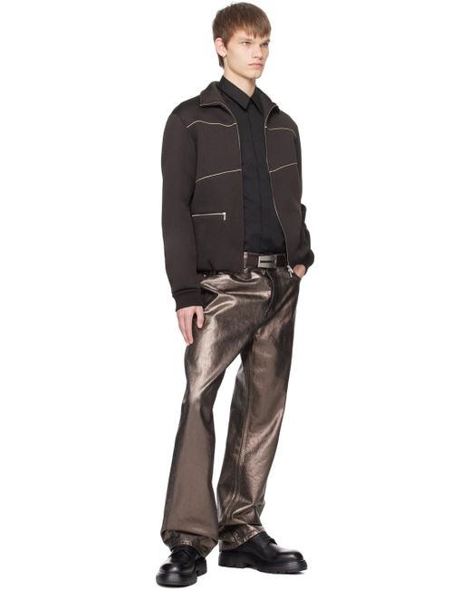 Jean brun à cinq poches Ferragamo pour homme en coloris Black