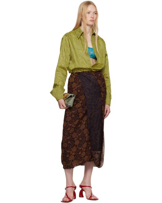 Dries Van Noten グリーン Baroque Motif シャツ Green