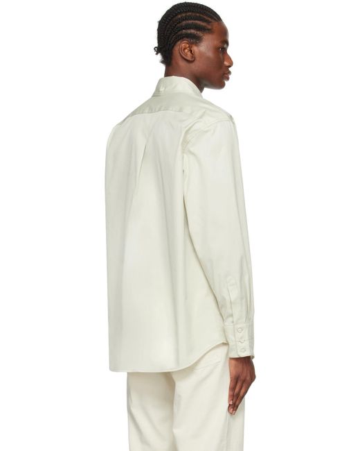 Lemaire Black Off-white Relaxed Shirt for men