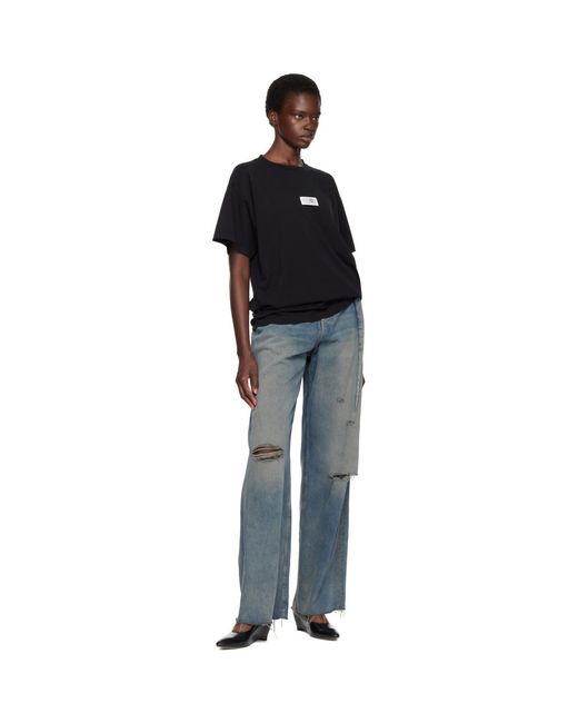 MM6 by Maison Margiela Black Logo Patch T-Shirt