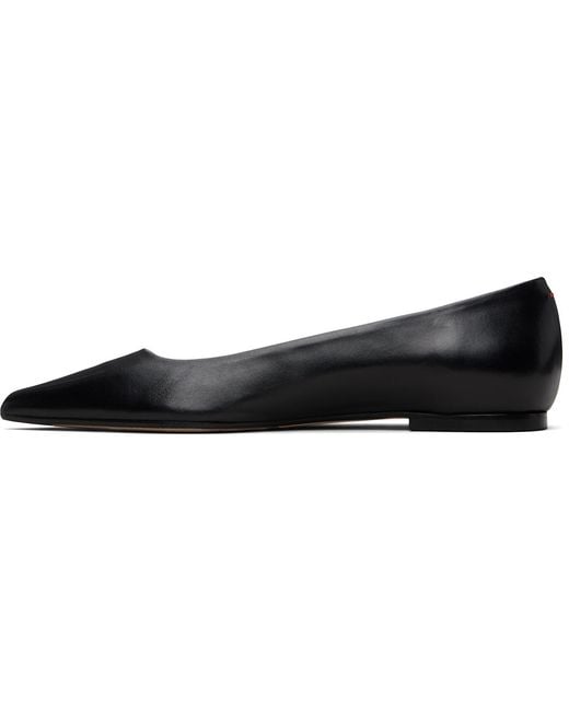 Aeyde Black Cassy Pointed-Toe Flats