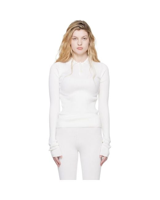 Rier Multicolor Off- Fine Rib Silk Polo