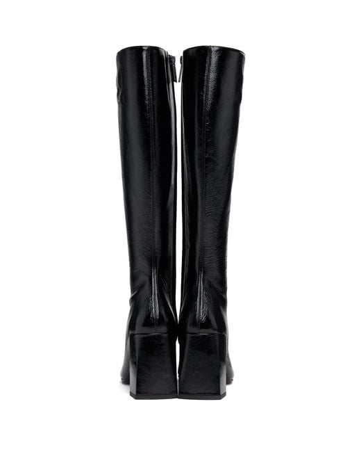 Courreges Black Heritage Shadow Naplack Tall Boots