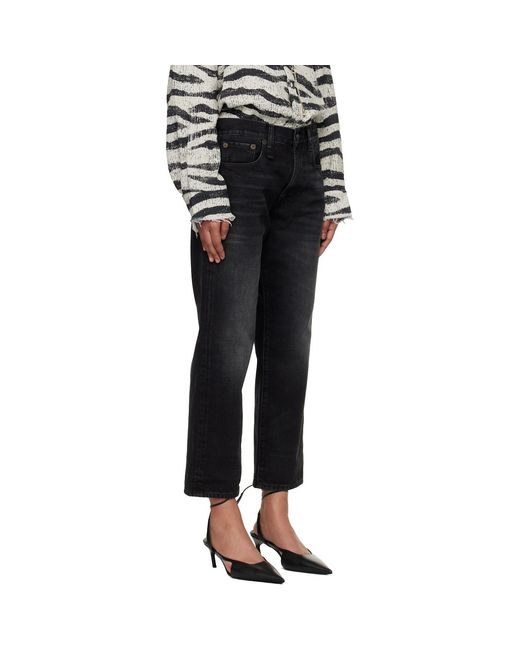 R13 Black Wash Boyfriend Jeans