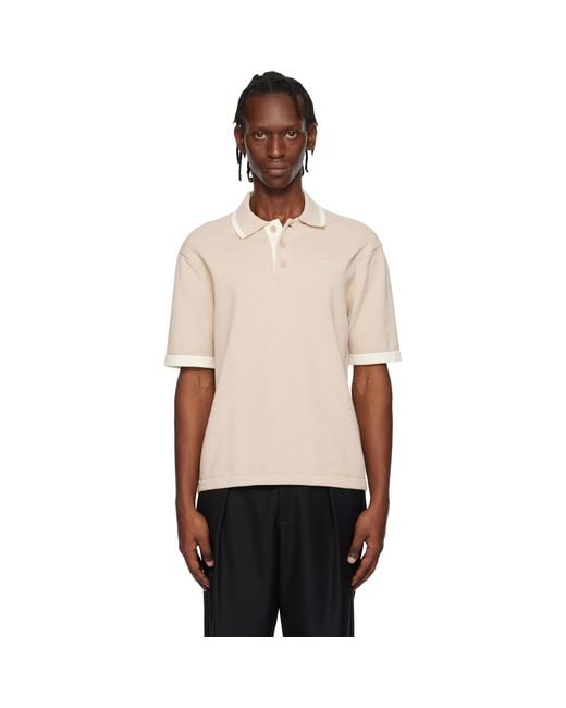 Maison Kitsuné Black Cotton Knitted Comfort Polo for men