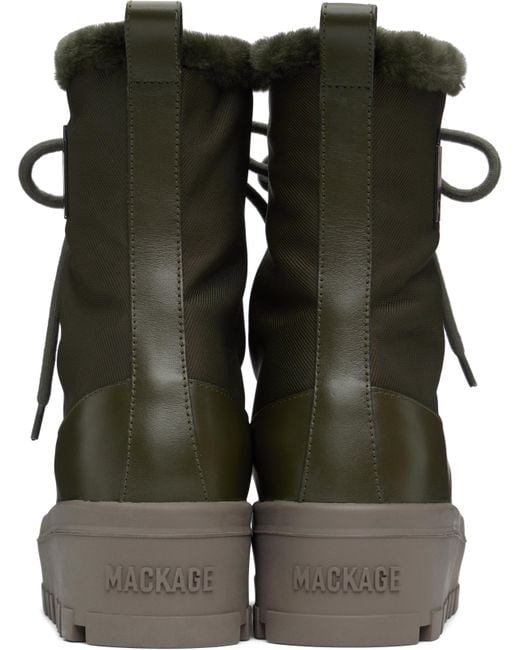 Mackage Green Khaki Hero-W Boots