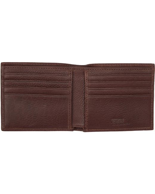 Polo Ralph Lauren Brown Leather Billfold Wallet for men