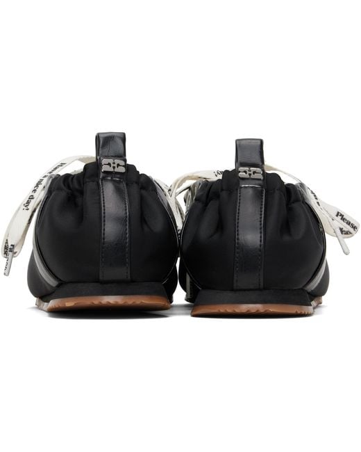 Ganni Black Sporty Ballerina Flats