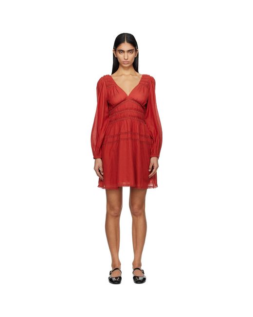 Sea Red Nomi Solid Tunic Minidress