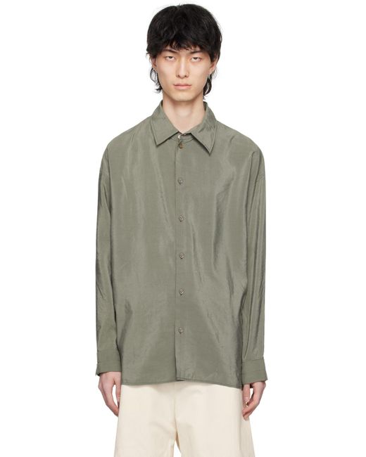 Lemaire Black Twisted Shirt for men