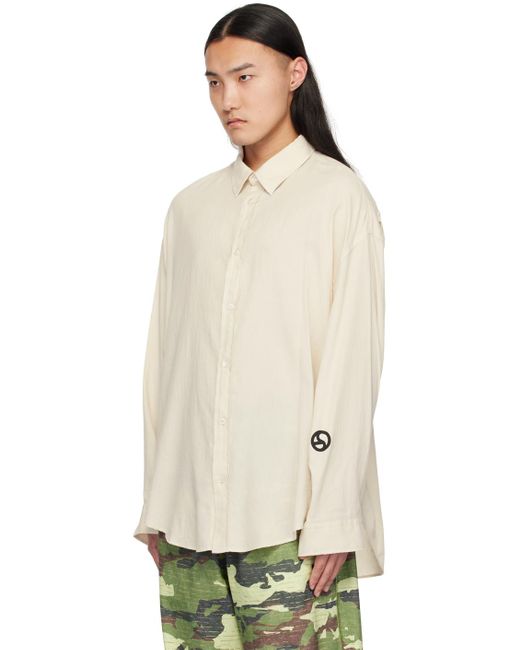 Acne Multicolor Off-white Button-up Shirt for men