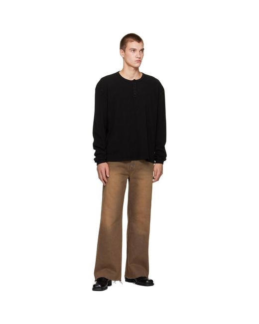 MMIC Brown Rocker Flare Jeans for men