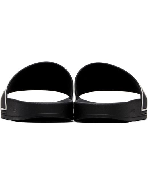 DIESEL Black 3d Logo Sa-mayemi-pool Slides for men