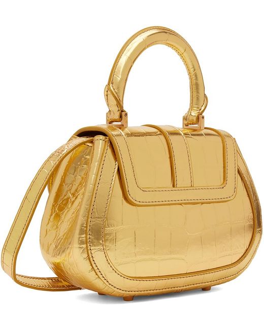 Versace Metallic Gold Mini Greca Goddess Bag