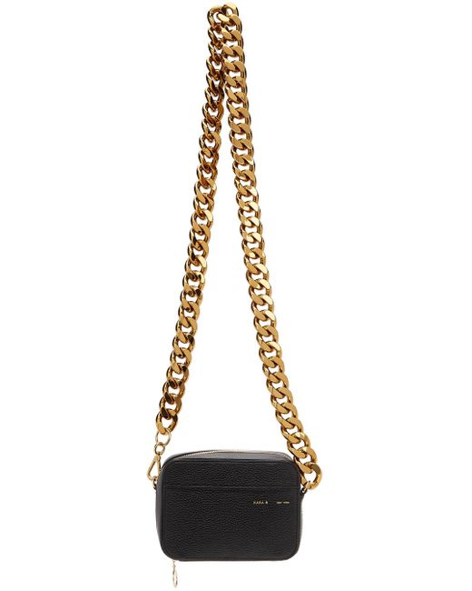 Kara Black Xl Chain Camera Bag for men