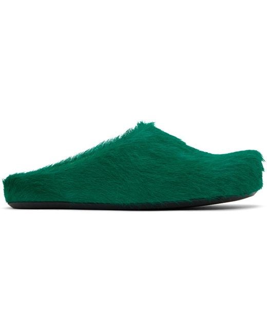Marni Green Fussbett Sabot Slip-On Loafers for men