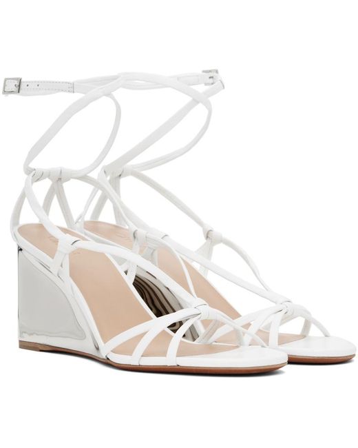 Chloé White Rebecca Wedge Heeled Sandals