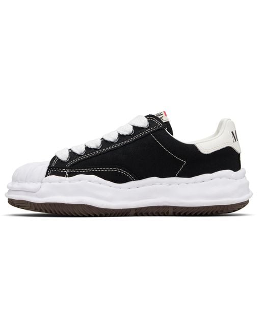 Maison Mihara Yasuhiro Black Blakey Og Sole Canvas Low-Top Sneakers