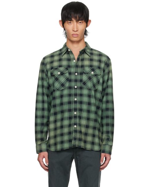 RRL Green Check Shirt for men