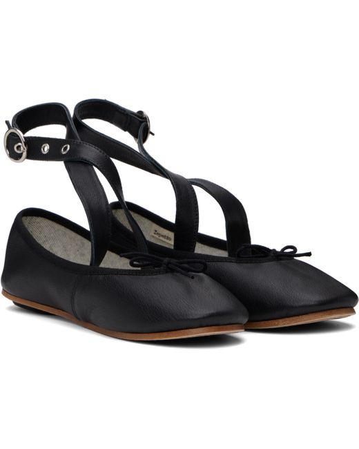 Repetto Black Sophia Belt Ballerina Flats