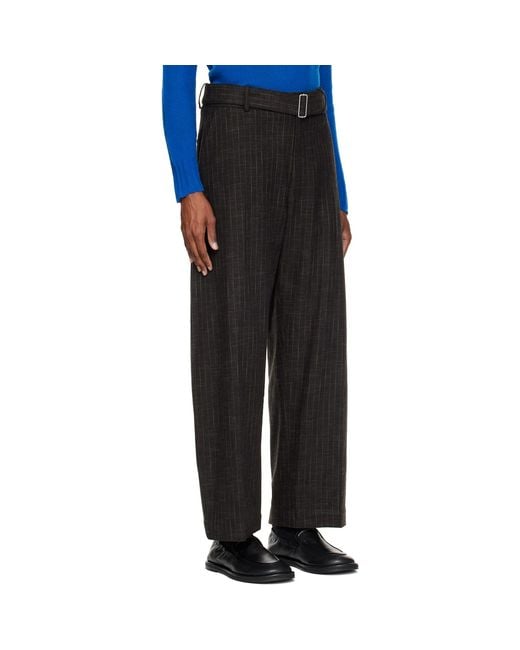 Studio Nicholson Blue Khaki Vital Belted Trousers for men